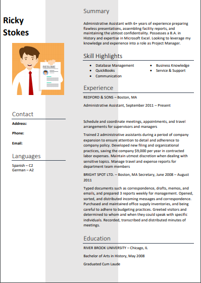 administrative assistant resume examples