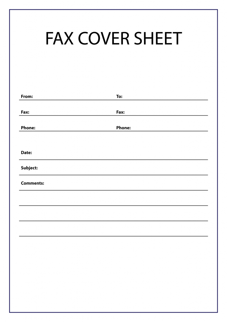 general fax cover letter template