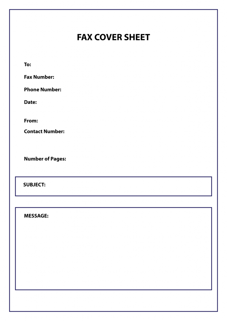 free printable fax cover sheet